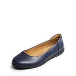 DREAM PAIRS Women’s Comfortable Ballet Shoes with Arch Support, Ladies' Dressy Work Flats, Round Toe Slip on Office Shoes,Size 8,Navy,SDFA2312W