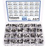 Tnisesm 625Pcs 24 Values NPN PNP Power General Purpose Transistors Assortment Kit BC327 - S9015 for Hobby Electronics, Audio-Video, Repair & Electronic Projects