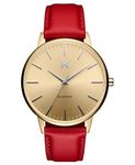 MVMT Boulevard Women's 38 MM Ruby Red Watch, Ruby Red, 38MM, minimalist