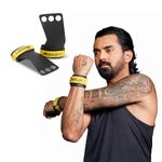 Boldfit Weightlifting Strap with Wrist & Finger Support for Gym Accessories for Men & Women Carbon Fibre Wrist strap for Gym with Palm Wrist Support Deadlift Strap Weightlifting Straps for Grip 1 Pair L