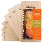 Camerons Products Grilling Planks - Alder - Premium 5.5 x 11.5 Alder for Barbecue Salmon, Seafood, Steak, Burgers, Pork Chops, Vegetables and More (Cedar/Alder, 8)