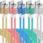 Rvxoziy USB C Charger Cable, 5Pack（3/3/6/6/10ft） Type C Charger Cable, Nylon Braided USB A to USB C Cable for iPhone 15, Samsung S23 S22 A13 A12,Googl Pixel, Huawei, Sony Xperia, Moto