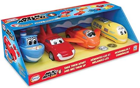 Mix or Match Vehicles Junior, Magnetic Toy Play Set, 8 Pieces