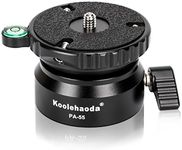 Koolehaoda PA-55 Tripod Levelling Base +/- 15 Degree Precision Adjustment with 1/4 Inch Screw and Offset Spirit Level for Canon, for Nikon, DSLR Cameras