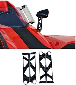 4PCS Set Forged Carbon Peel & Stick Side View Mirror Upper Arm Trim for Polaris Slingshot