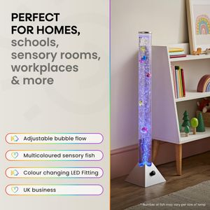 MiniSun 120cm LED Bubble Floor Lamp – Modern Mood Lighting
