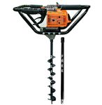 DVI 63CC Heavy Duty Earth Auger Machine with 2 Stroke Petrol Engine for Fencing, Plantation & Digging Holes | 63CC Earth Auger Can Dig Holes in Every Type of Soil (with 2.5" INCH BIT)