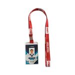 Customized School & Office ID Card with Printed Lanyard, Any Color (Portrait, Double-1)