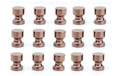 Amar Enterprise Stainless Steel Pull Knobs for Drawers, Cabinet & Dresser Knobs, Wardrobe & Kitchen Knobs, Chess Piece Type Stylish Furniture Knob Handles (KB-08) (PVD Rose Gold, 15)