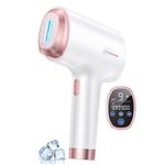 Prettivo Ice-Cooling IPL Hair Removal Device, Laser Hair Removal Device with 3-in-1 Functions, 9 Energy Levels, 999900 Flashes, Auto/Manual Mode, IPL Laser Hair Remover for Facial Bikini Arm Leg Body