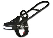 Dean & Tyler DT Guide Light Guide Light Nickel Hardware Nylon Dog Harness, Large-Fits Girth: 74cm to 99cm, Chest, 66cm Max, Black/Reflective