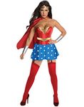 Rubies Costume Secret Wishes Women's DC Comics Wonder Woman Corset, Red/White/Blue, Large