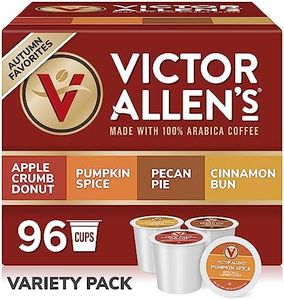 Victor Allen for K-Cup Keurig 2.0 Brewers, Coffee Single Serve Coffee Pods, Autumn Favorites Variety Pack, 96 Count