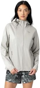 Outdoor Research Women's Helium UL Jacket | Lightweight Waterproof Rain Jacket, Breathable, Windproof, Fully Seam Taped, Oyster, Medium
