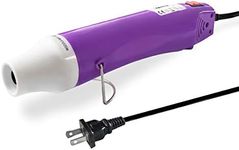 Mlife Mini Heat Gun - 300 Watt - Dual-Temperature Heat Tool with 6.5FT Power Cord for DIY Acrylic Resin Cups Tumblers Embossing Shrink Wrapping Paint Drying Crafts Electronics DIY (Purple)