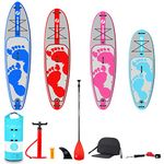 Two Bare Feet SUP Entradia 8’6” Junior Allround XS / 10’6” Allround / 10’10” Allround XL / 11’6” Touring Inflatable Paddleboards SUPs Deluxe Fibreglass Pack (Pink 10'10" x 34" x 6")