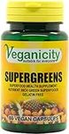 Veganicity SuperGreens 500mg Capsules : Superfood General Health & Well-Being Supplement : 60 Vcapsules