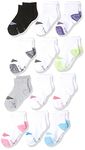 Hanes girls 12 Pack Ankle Socks, Assorted 1, Medium Shoe Size 10.5-4 US