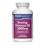 Evening Primrose Oil 3000mg | 180 Capsules | Cold Pressed Soft Gel Capsules | Contains Rich Concentrations of Gamma Linolenic Acid (GLA)