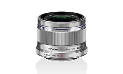 Olympus M.Zuiko Digital 25 mm F1.8 Lens, Fast Fixed Focal Length, Suitable for All MFT Cameras (Olympus OM-D & PEN Models, Panasonic G-Series), Silver