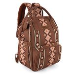 Wrangler Aztec Backpack Organized Daypack Travel Baby Bag with Stroller Strap and Side Bottle Pockets, Angel Camel, Daypack Backpacks