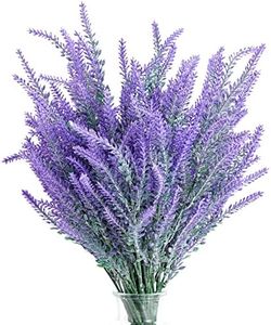 Juvale 12 Bundles Artificial Lavender Flowers for Bouquets, Fake Wild Stems for Wedding, Faux Table Centerpieces, Door Wreaths (14x2x3 in)