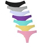 Closecret Women's Simple and Comfortable Thong(Set of 7) (XL (Waist:30.51 inch))