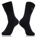 Lighter Thinner Softer Then Other Waterproof Socks, Liner Breathable Outdoor Recreation Comfortable Dry Fishing Cycling Socks for Summer(1 Pair Midcalf Black XS)