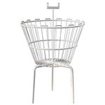 Retail Shop Supermarket Basket Essentials Stacking Baskets, Bin Baskets, Basket Stands, and Tiered Baskets (55cm, White Round Bin Basket)