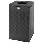 Rubbermaid Commercial Silhouettes Trash Can, 40 Gallon, Black, FGSC18EPLTBK