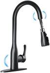 Touchless Kitchen Faucet with Pull Down Sprayer, Dual Sensor Sink Faucets, Stainless Steel Single Handle Faucet for 1 or 3 Hole, Suitable for Farmhouse Laundry Camper Rv Bar