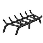 VEVOR Fireplace Log Grate, 27 inch Heavy Duty Fireplace Grate with 6 Support Legs, 3/4’’ Solid Powder-Coated Steel Bars, Log Firewood Burning Rack Holder for Indoor and Outdoor Fireplace