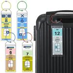 4 Pcs Waterproof Cruise Luggage Tag Holder Clear Cruise Luggage Tags with Zip Seal Steel Loops for Suitcases Luggage Laptop Bags Pet Bags Backpacks Cruise Travel Vacation Accessories