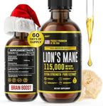 Lions Mane Supplement - Daily Mushroom Supplement for Memory, Focus & Clarity - Brain Booster - Lions Mane Tincture for Natural Immune Support - Vegan, Organic - 4 Fl oz