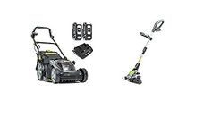 Murray 2 x 18 V (36 V) Lithium-Ion 37 cm Cordless Lawn Mower IQ18WM37, Including 2 x 2.5 Ah Battery and Dual Charger+Murray 18V Lithium-Ion Grass Trimmer Body IQ18GT, 30cm Cutting Width