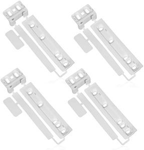 SPARES2GO Door Plastic Mounting Bracket Fixing Slide Kit Compatible with John Lewis Integrated Fridge & Freezer (Pack of 4)