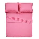 Best Season 3 Piece Bed Sheet Set (Twin XL Size, Peach Pink Color) 1 Flat Sheet,1 Fitted Sheet and 1 Pillow Cases,Brushed Microfiber Sheets Set,Deep Pockets,Extra Soft & Fade Resistant