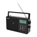 Retekess TR638 AM FM Radio Portable, Shortwave Radio, External Antenna Jack, Adjustable Display, Timer Switch, USB, Micro SD, Digital Radio for Home