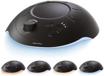 Homedics Premium Sleep Better Portable Sound Machine, Night Light,12 Soothing Sounds Including White Noise, Rain, and Thunderstorm, Ultra-Portable Design, Auto-Off Timer,for Travel & Baby Sleep, Black