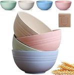 GYANVI Plastic Bowl Sets 4 / Unbreakable Cereal Bowl Sets/and Dishwasher Safe Bowls/BPA Free - Eco Friendly - Lightweight Serving Bowls for Kitchen, Soup, Salad - 500ml(Multicolor)