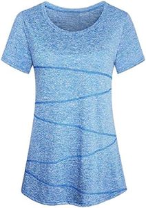 Sykooria Camiseta Deportiva Mujer Manga Corta Camisetas Básicas Mujer Verano Secado Rápido Camiseta Holgada Informal para Yoga Entrenamiento Atlético