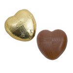 Italian Options Milk Chocolate Hearts, 500 grams approx 83 Pieces, Gold Foil