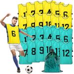 24 Pcs Scrimmage Vest Soccer Pinnies Training Pennies Football Jerseys Youth Team Practice Vests Sports Bibs for Youth Adult Sports Basketball, Soccer, Football, Volleyball