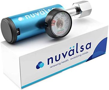 Nuvälsa Ozone Therapy Low Flow Oxygen Regulator – Easy to Use – Works with Ozone Generators – Compatible with Oxygen Cylinders up to 3,000 PSI – Wrench-Tightened Connection – CGA 540