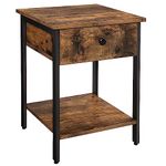 Industrial End Table With Drawer