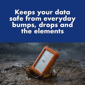 LaCie Rugged Mini 5TB Portable External Hard Drive – Shock Resistant