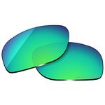 OOWLIT Replacement Sunglass Lenses for Oakley Valve New 2014 Emerald Mirror Polarized