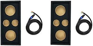 Q Power CH102S Chuchero Car Audio Subwoofer Enclosure Box for 8 Inch Mids and 3 Inch Tweeters (2 Pack)