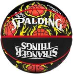 Spalding - Stranger Things Fireball - Basketball Ball - Size 7 - Basketball - Certified Ball - Material Rubber - Outdoor - Indoor (7, Red Fireball)