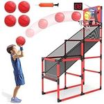 Kids Basketball Hoop Arcade Game W/Electronic Scoreboard Cheer Sound, Basketball Hoop Indoor Outdoor W/4 Balls, Basketball Game Toys Gifts for Kids 3-6 5-7 8-12 Toddlers Boys Girls